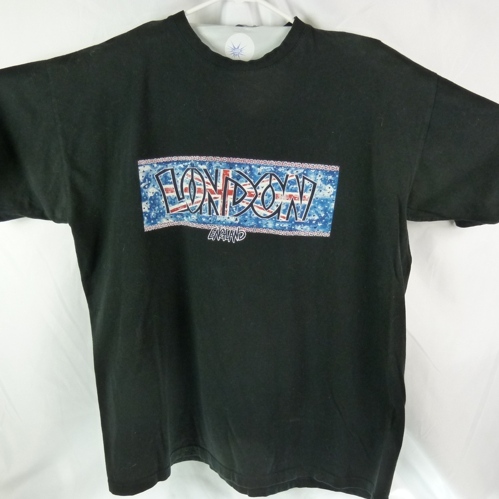 London England T-shirt Black size Large